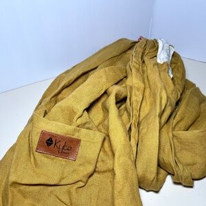 Retired Linen Kyte Baby Ring Sling Yellow W/Pocket